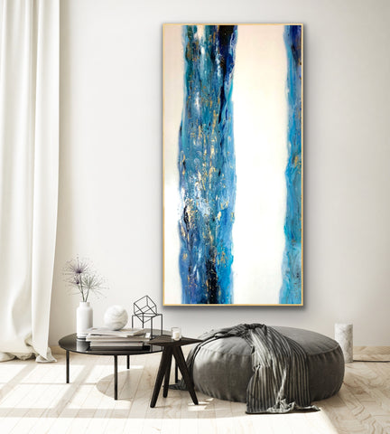 Crystal Stream Abstract Painting by Sheri Lerat