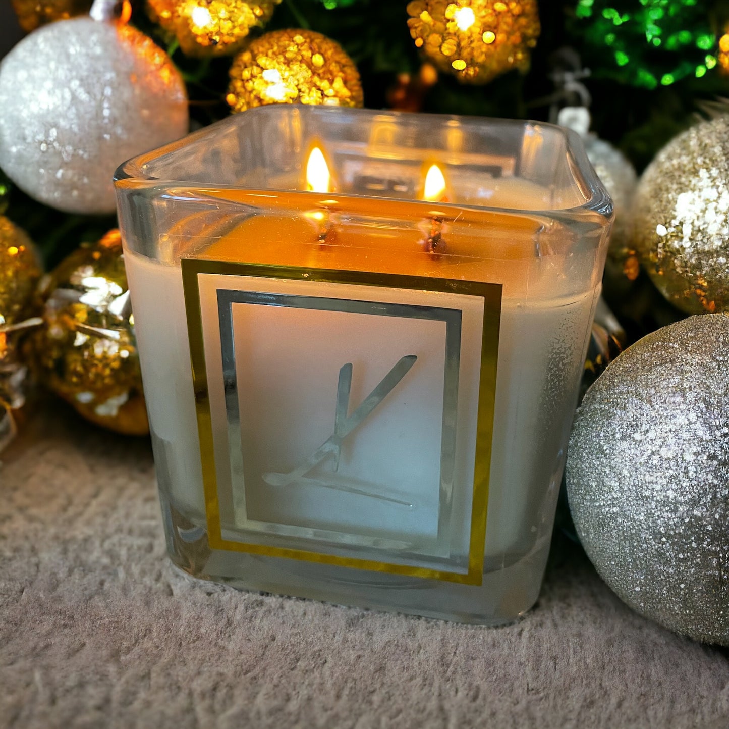 Hand poured Canadian candle. Best selling Christmas candle. Dual wooden wick.