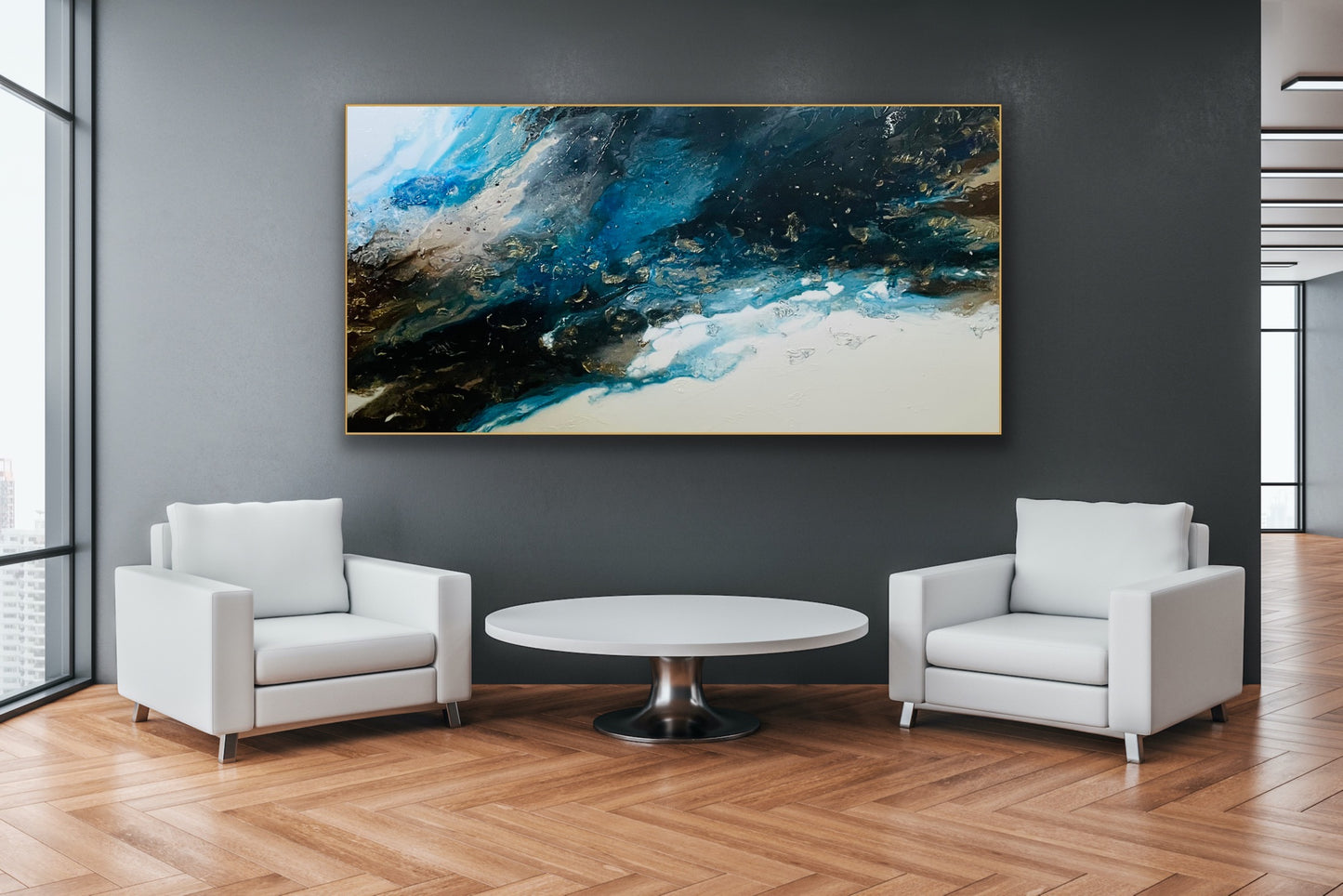 Crystal Twilight Abstract Painting (2023)