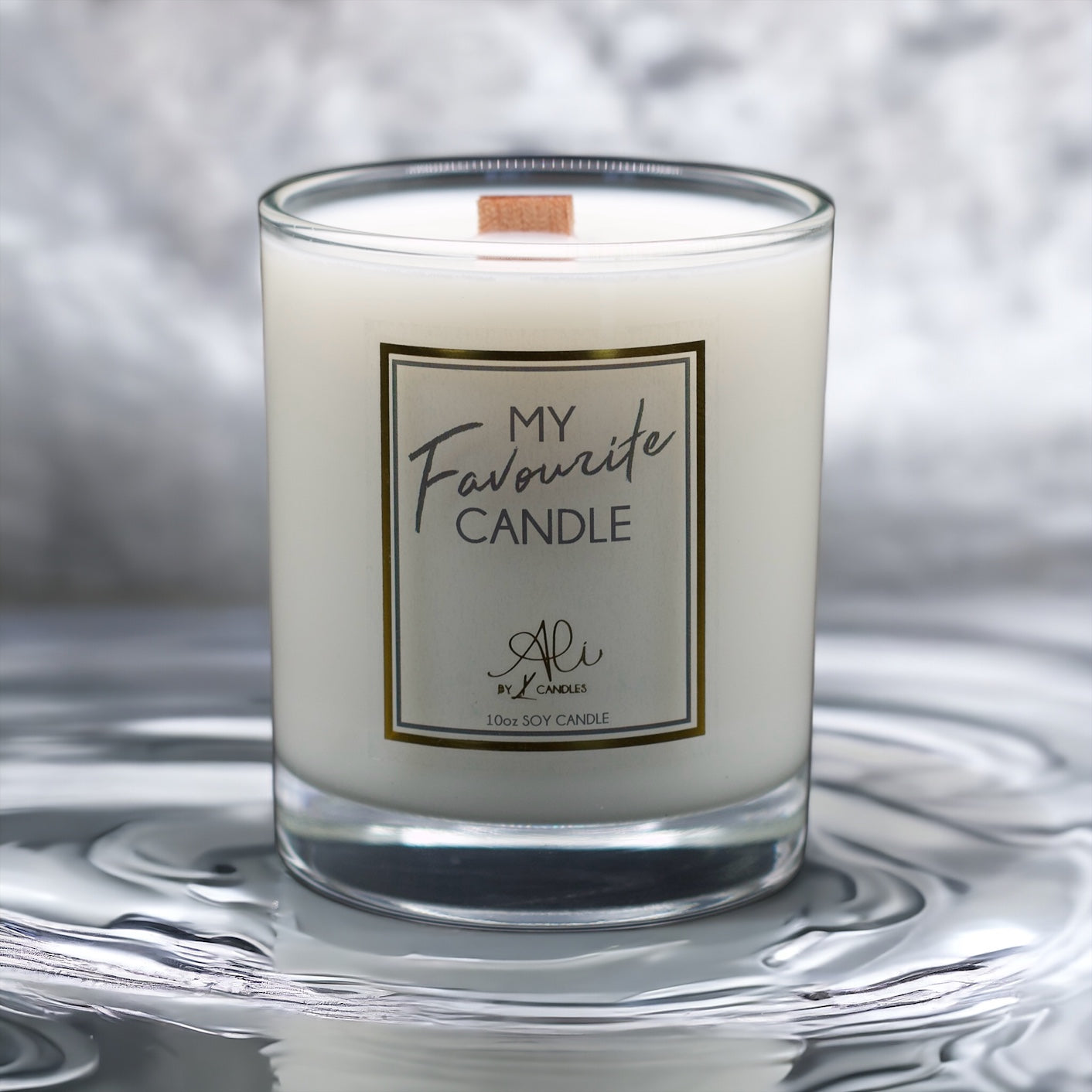 Favorite Candle with wooden wick by Karys Layne Candles