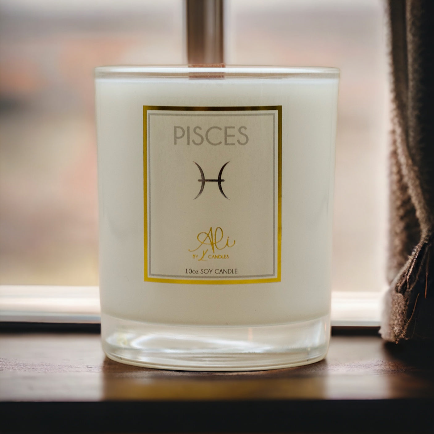 luxurious candle on windowsill, karys layne candles, unique gift