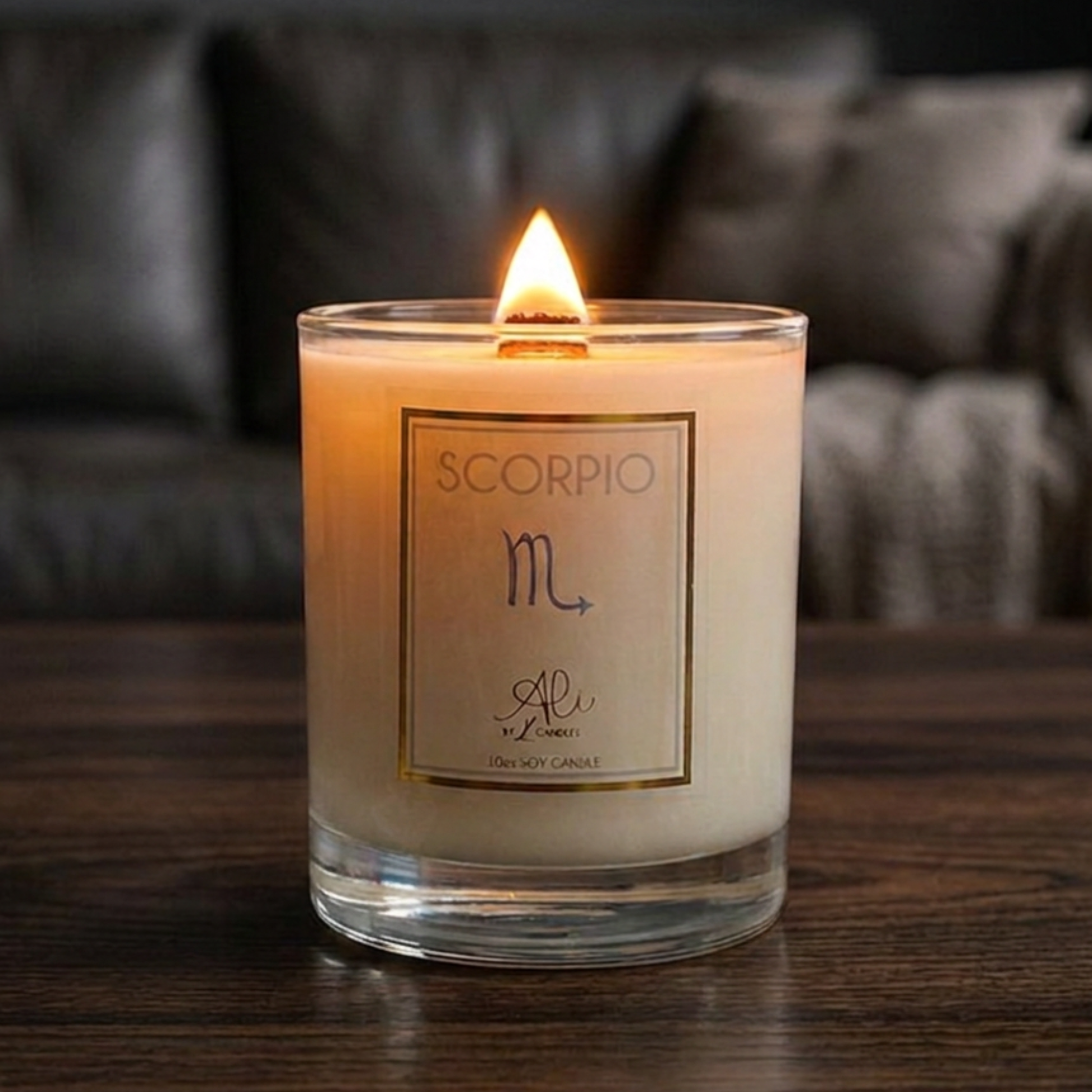 Scorpio Candle, hand-poured wood wick soy candle by Karys Layne