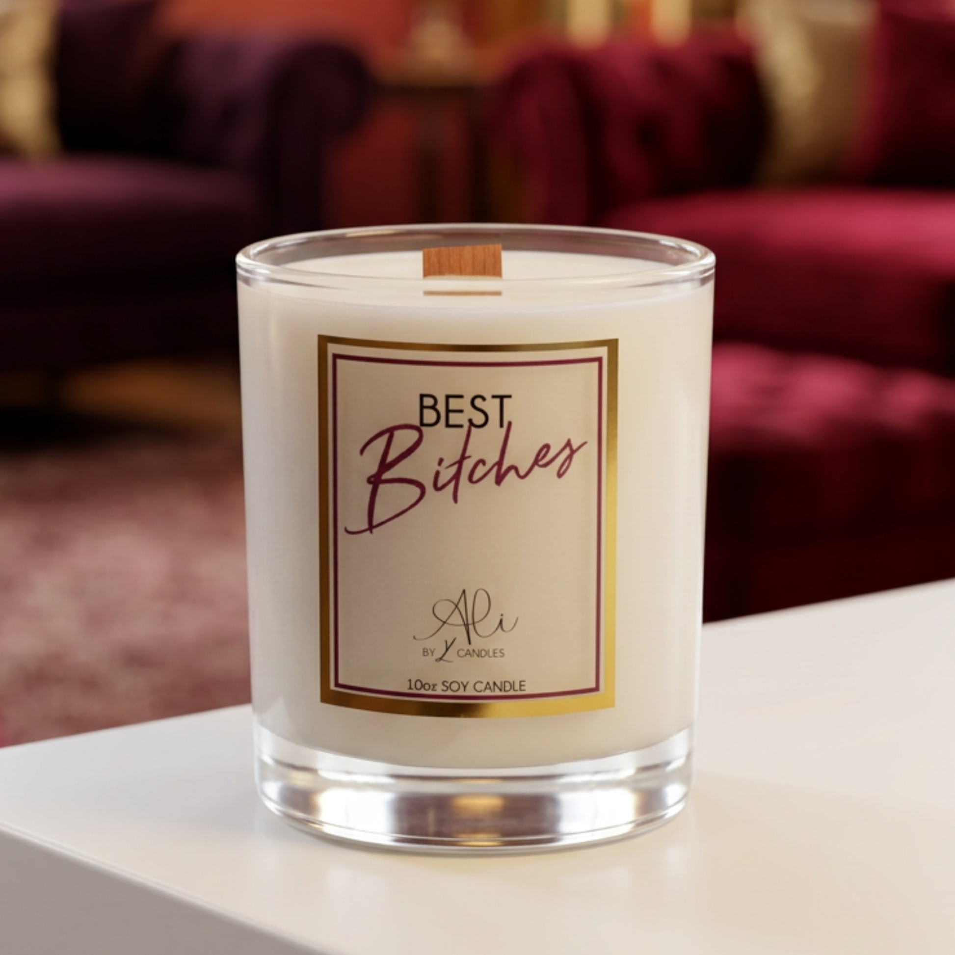Best Bitches bestselling 10oz soy candle with citrus, berry and pineapple margarita scent