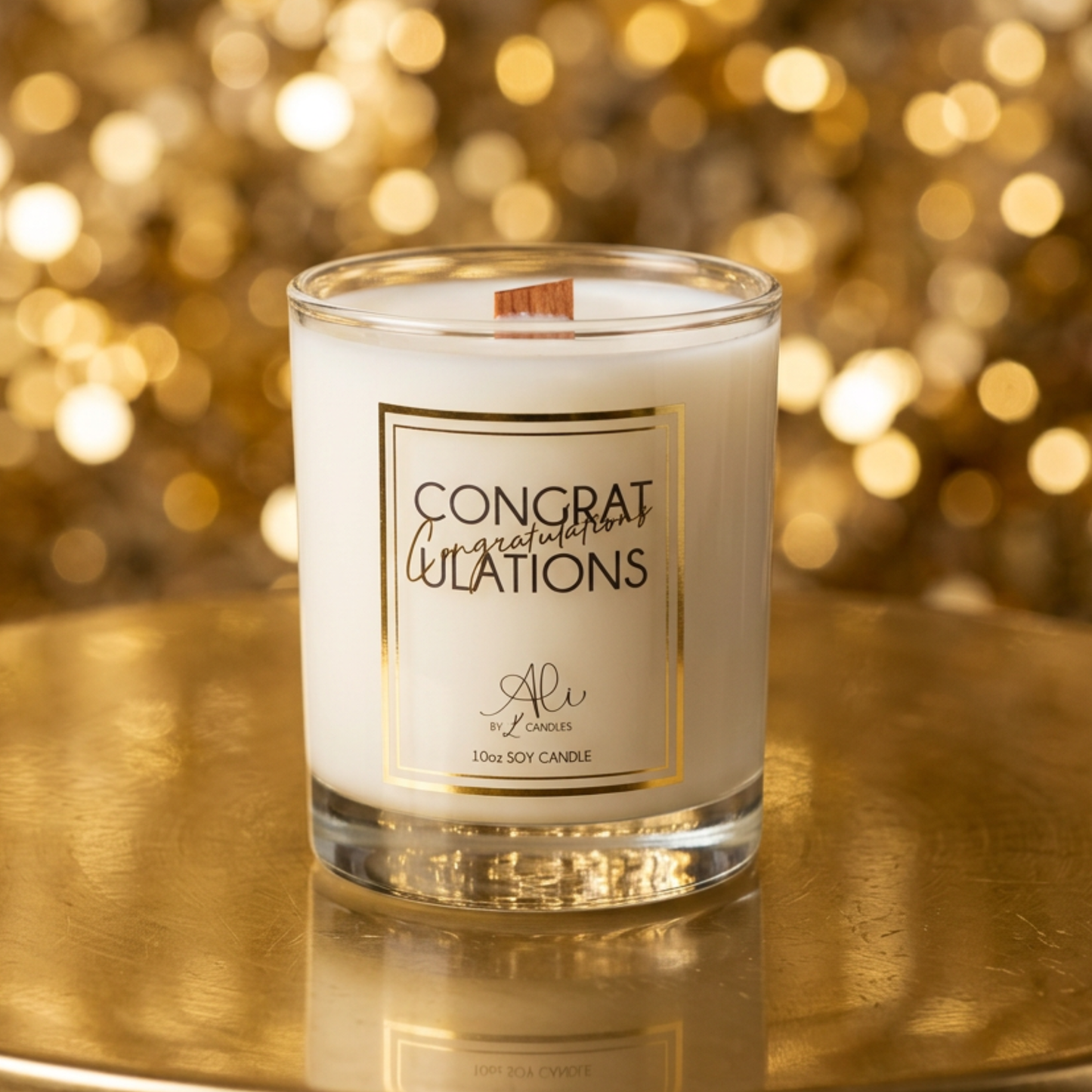 Congratulations bestselling 10oz soy candle with orange creamsicle and buttery vanilla scent
