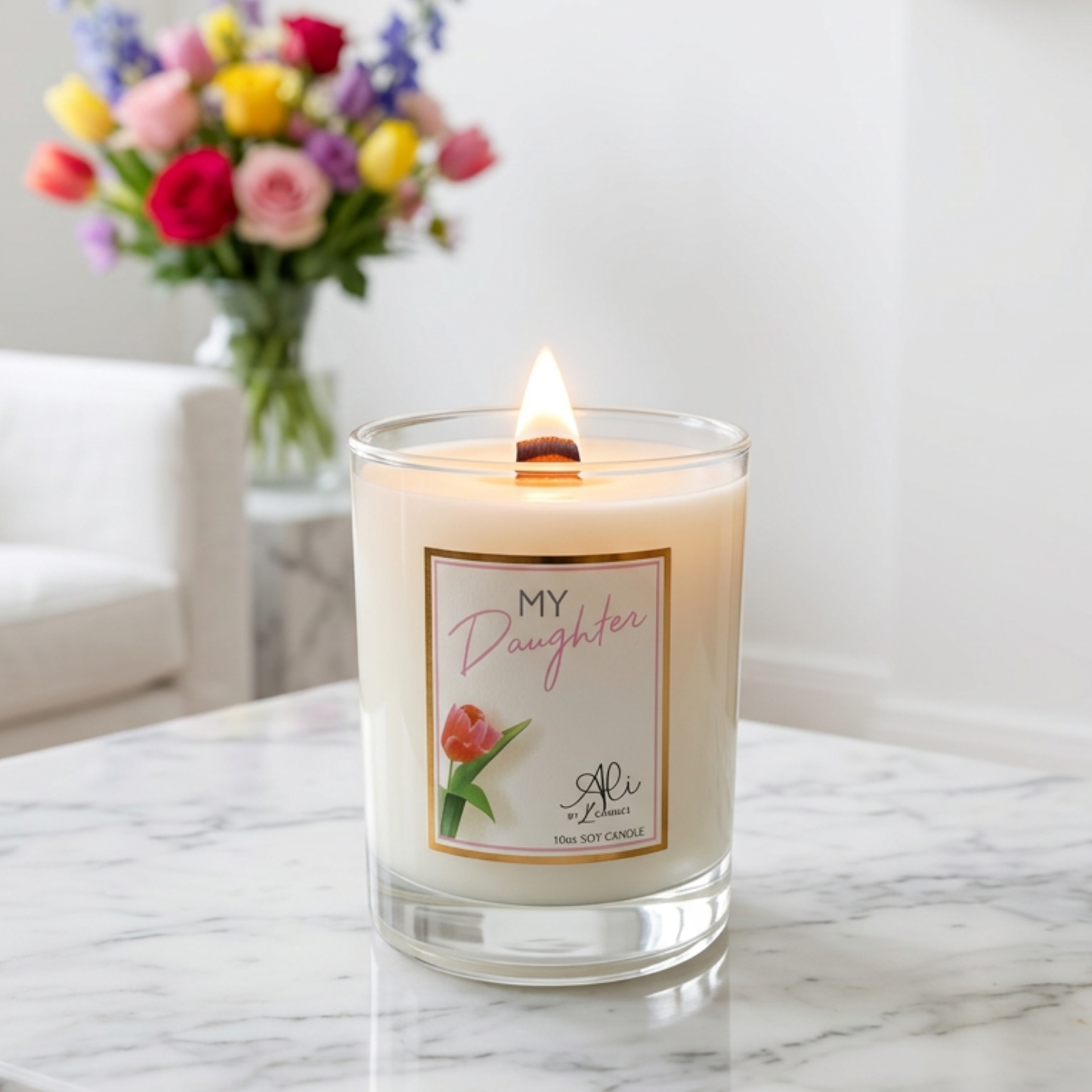 My Daughter 10oz soy candle, unique and meaningful gift for your daughter