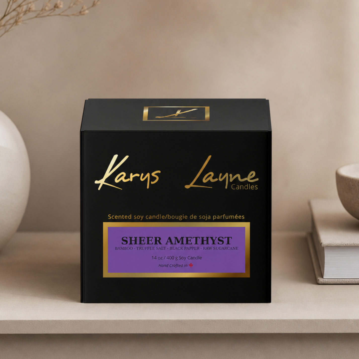 Delicate berry tea softened with warm sandalwood. Hand-poured Canadian soy candle with a crackling wooden wick.