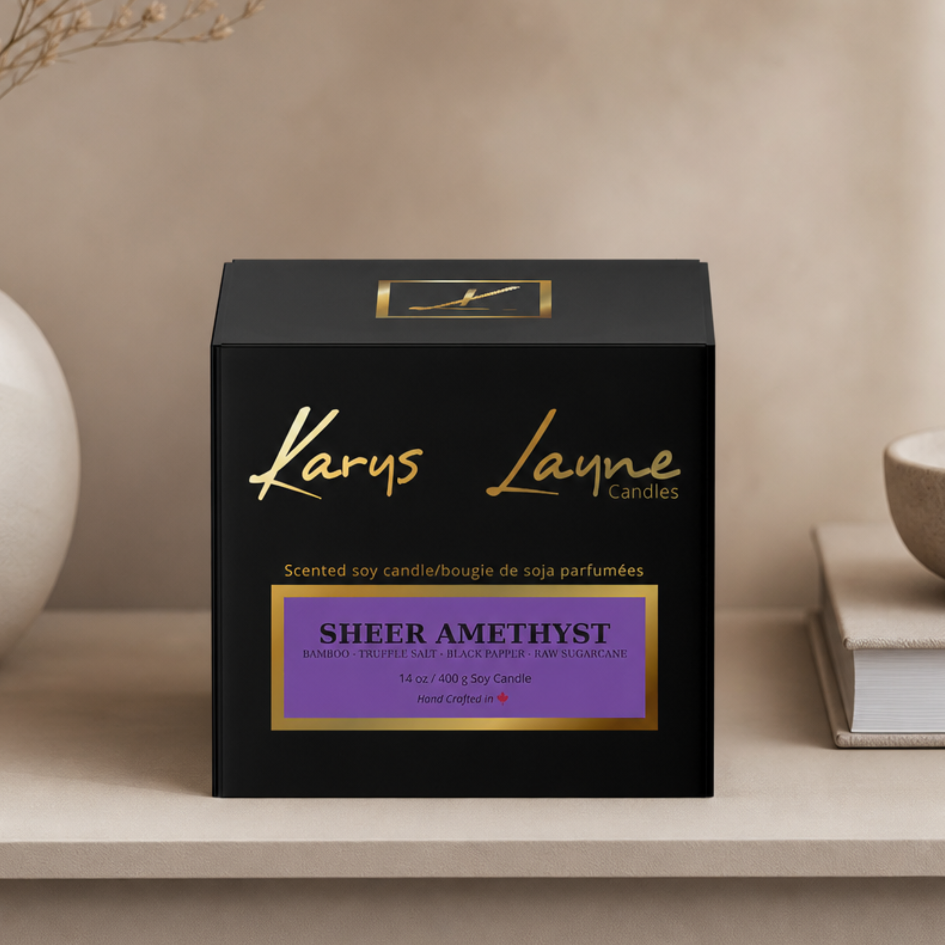 Delicate berry tea softened with warm sandalwood. Hand-poured Canadian soy candle with a crackling wooden wick.