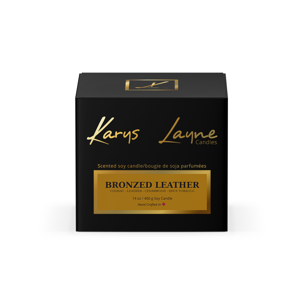 Tobacco, Cedarwood, Cognac. Karys Layne Candles. Dual Wood Wicks