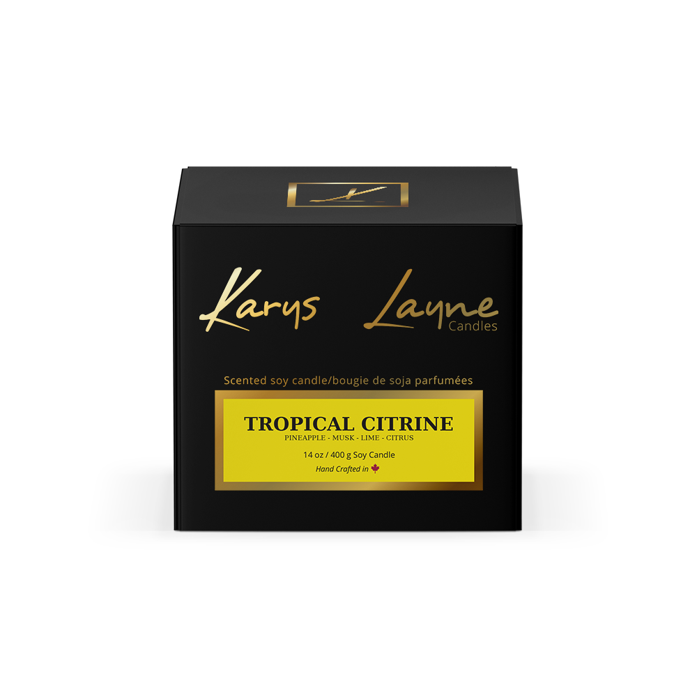 Tropical Citrine. Karys Layne Candle. 14 oz