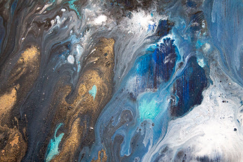 Blue Waters Abstract Painting (2018)