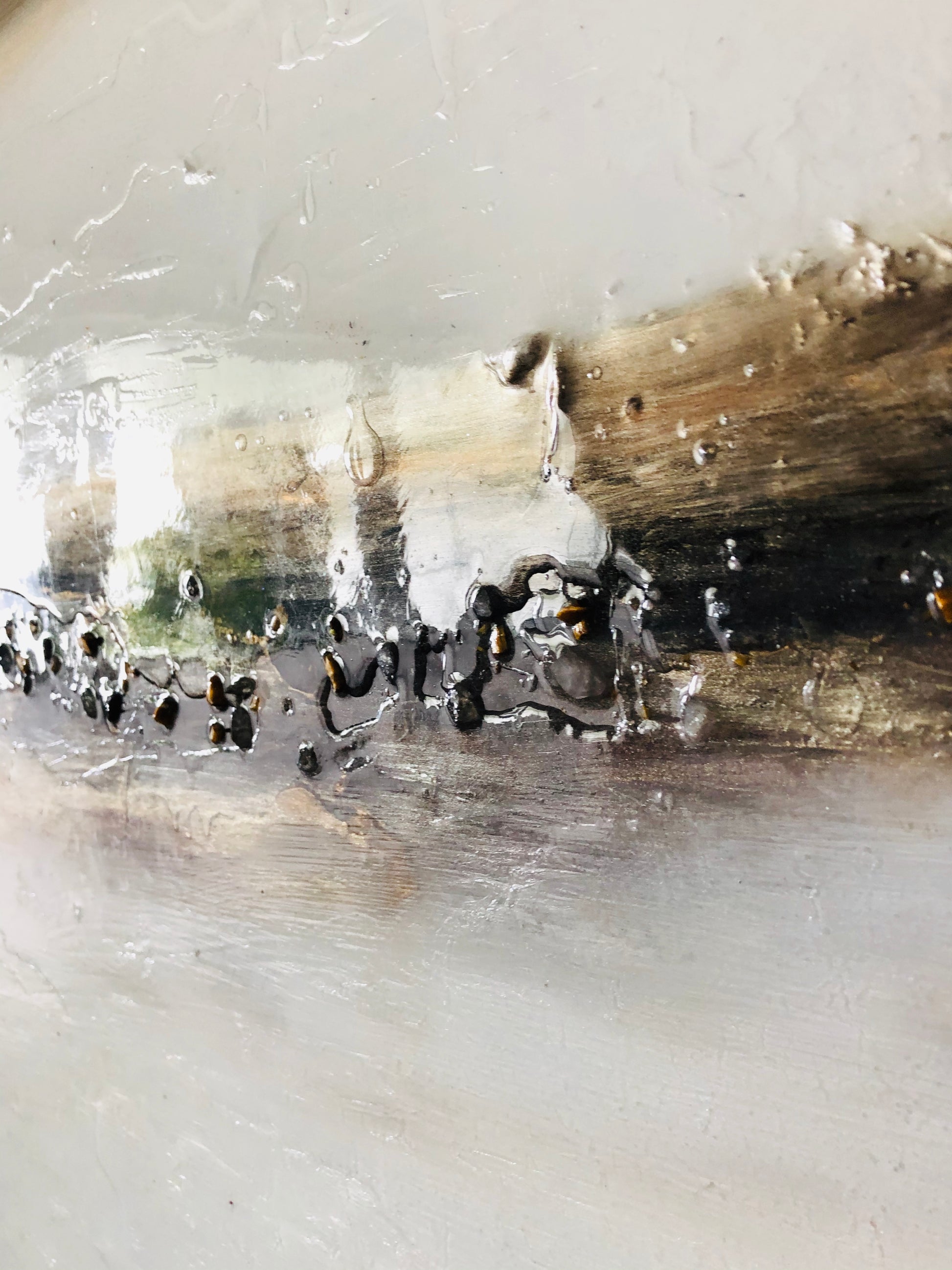 Abstract art that shifts and shimmers in the light by Sheri Lerat