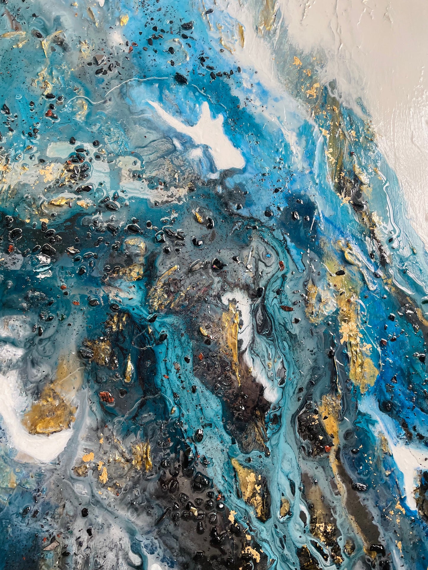 Crystal Cascade Abstract Painting (2023)