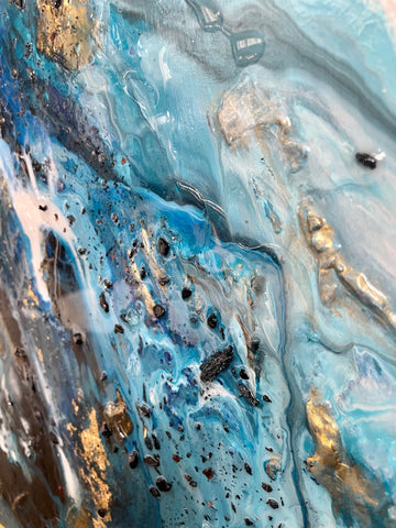 Crystal Cascade Abstract Painting (2023)