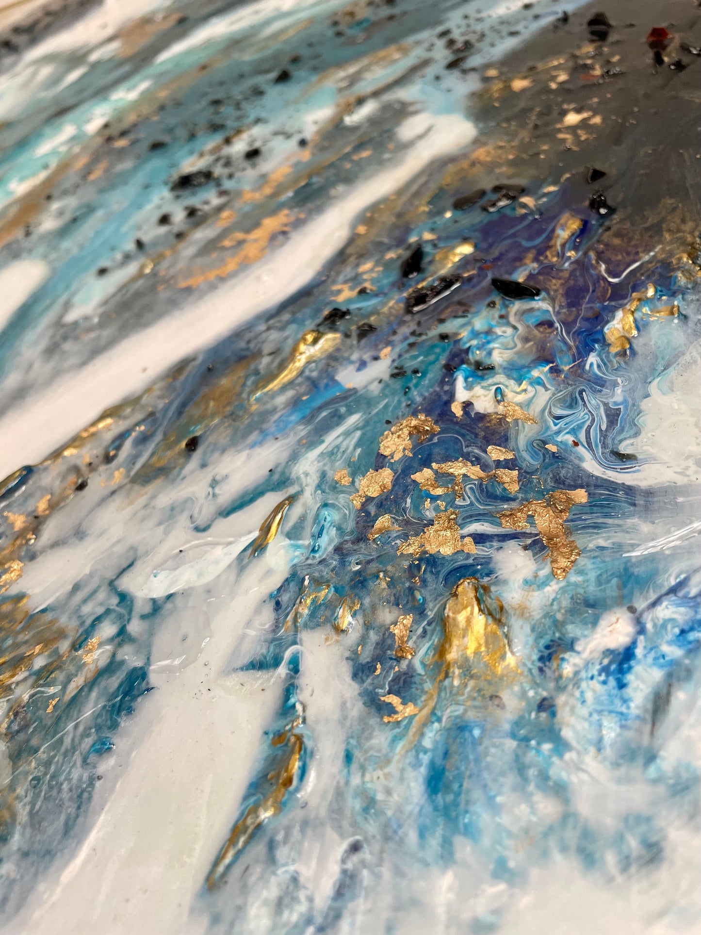 Crystal Cascade Abstract Painting (2023)