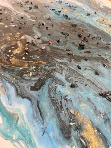 Crystal Cascade Abstract Painting (2023)