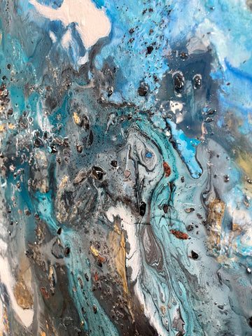 Crystal Cascade Abstract Painting (2023)