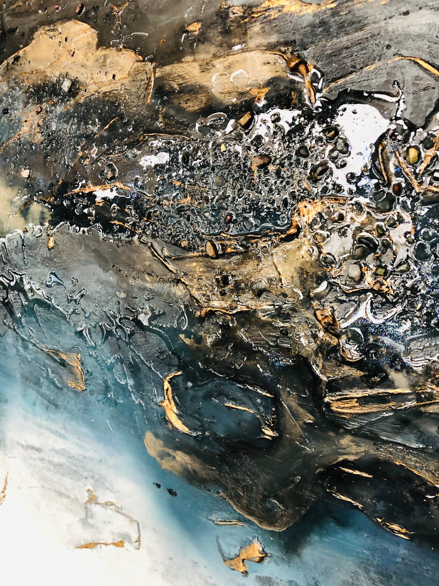 Abstract Art with crystals created by Sheri Lerat