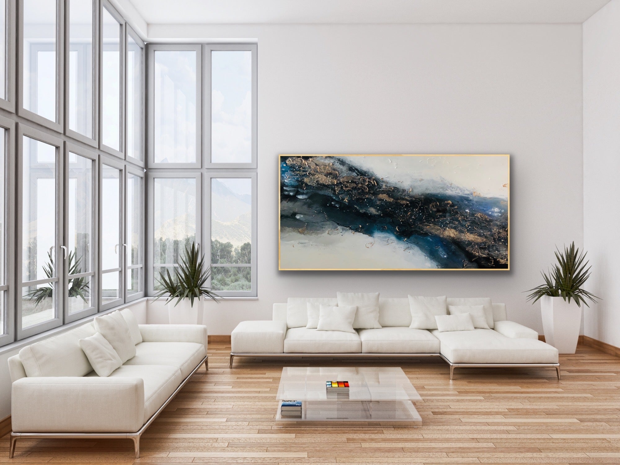 Crystal Flow Abstract Painting (2020)
