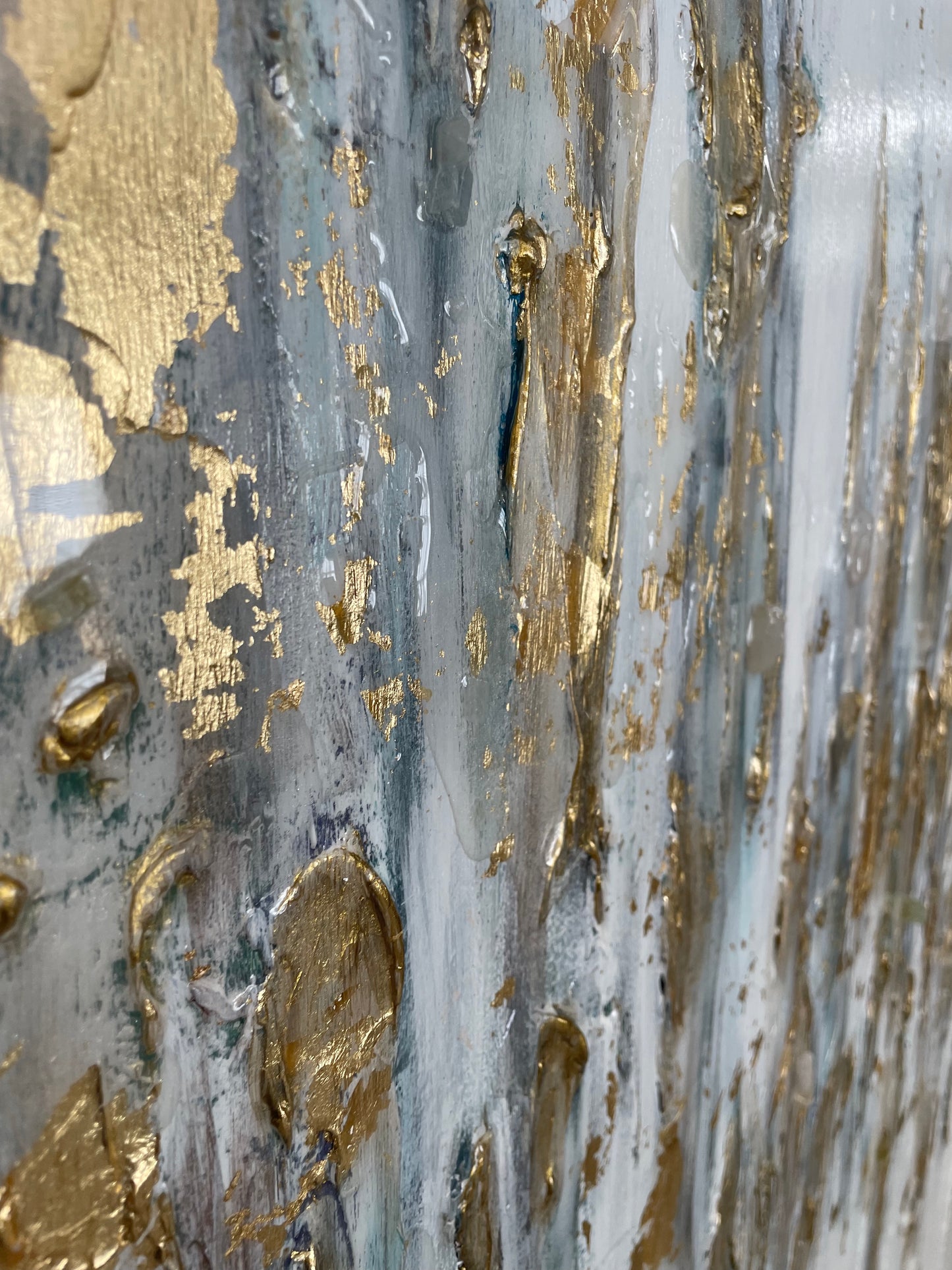Sheri Lux paints with texture and mixed mediums