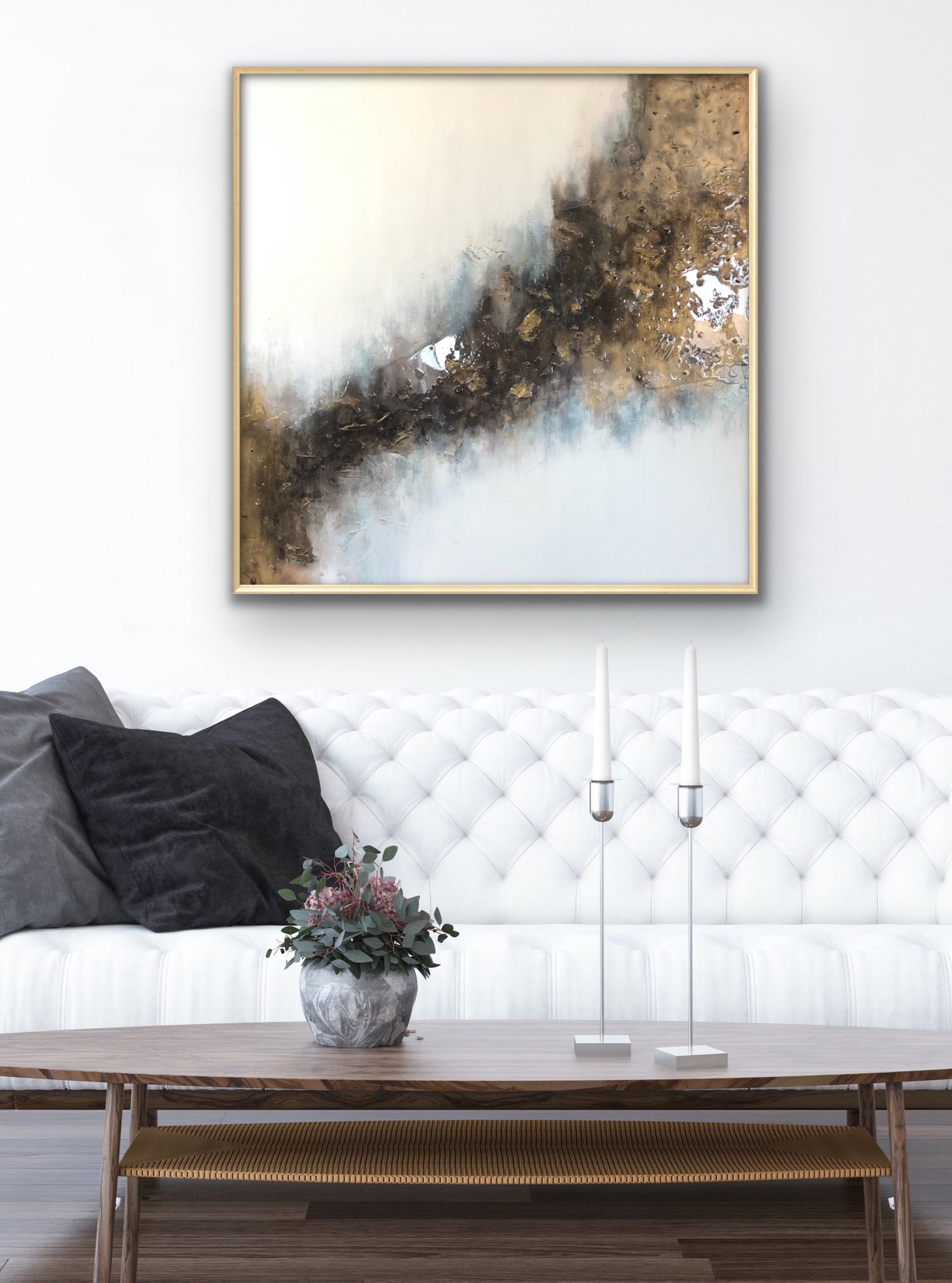 Crystal Mahogany Abstract Painting (2021)