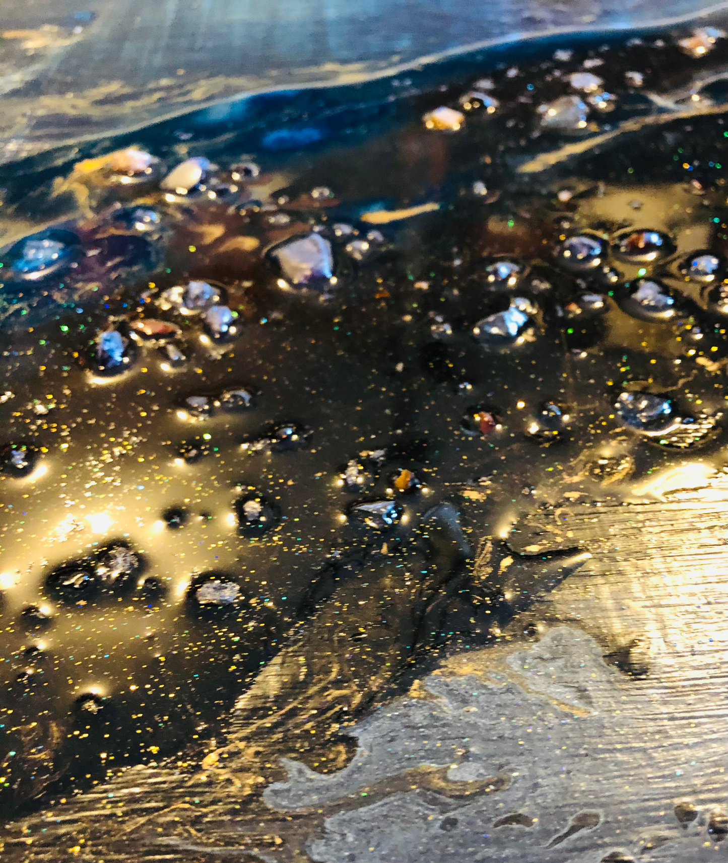 Crystal infused abstract art by Sheri Lerat. Karys Layne Candles