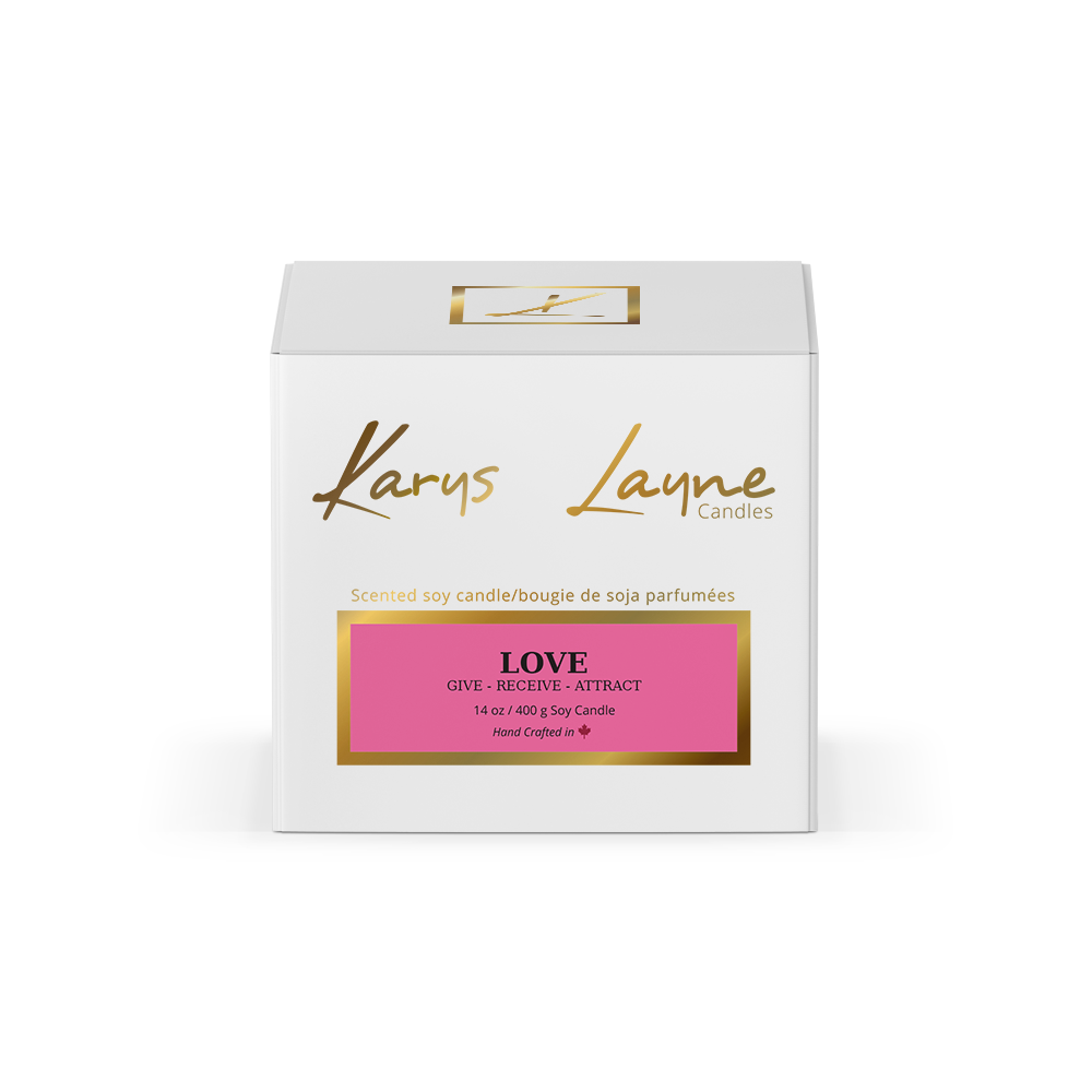 Love Crystal Karys Layne Candle in elegant packaging perfect gift 