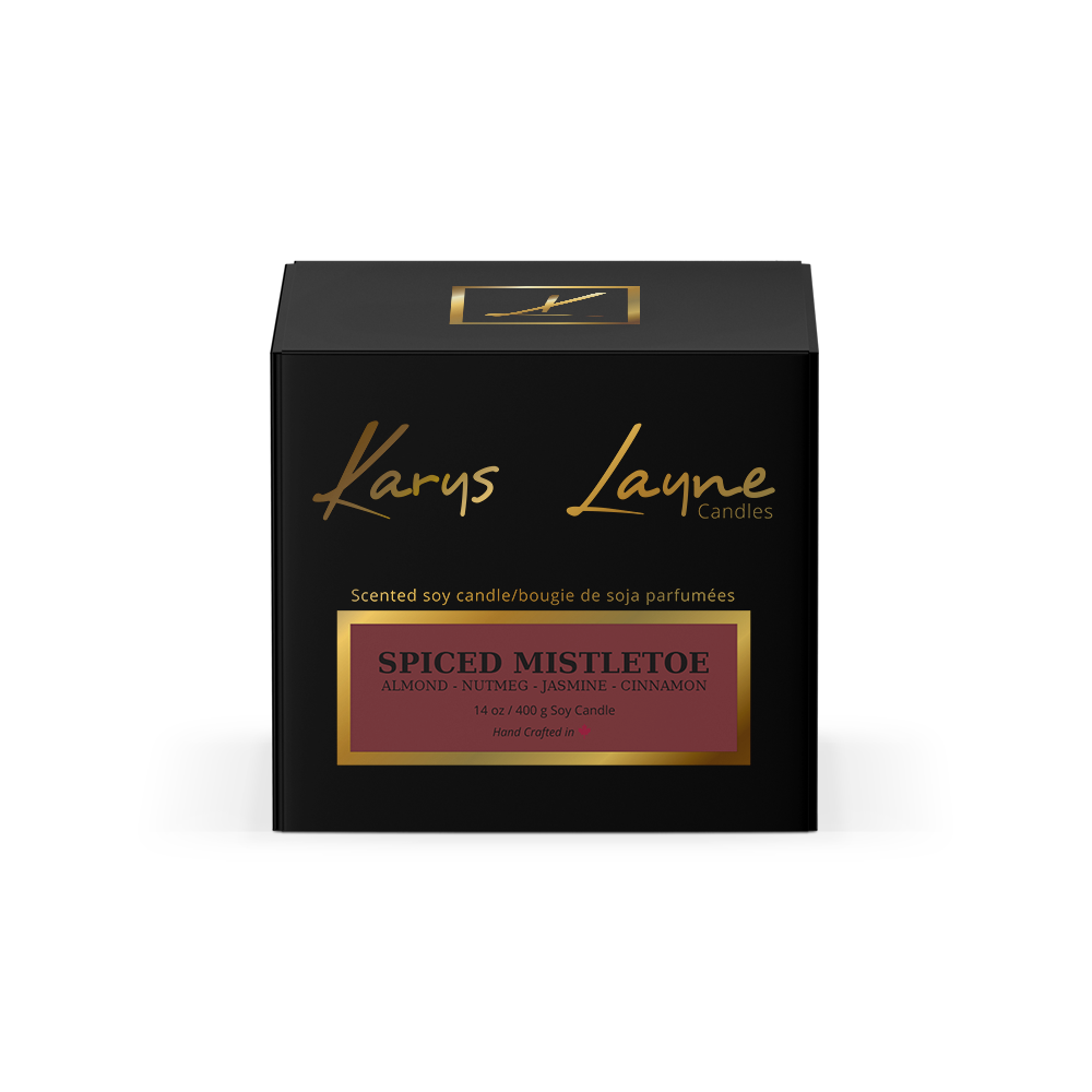 Karys Layne Spiced Mistletoe warm and festive candle. Hand poured in Calgary.