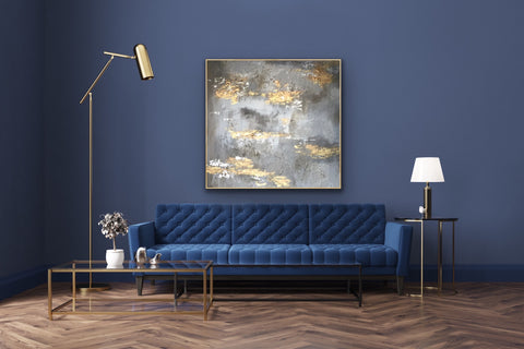 Metallic Storm Abstract Painting