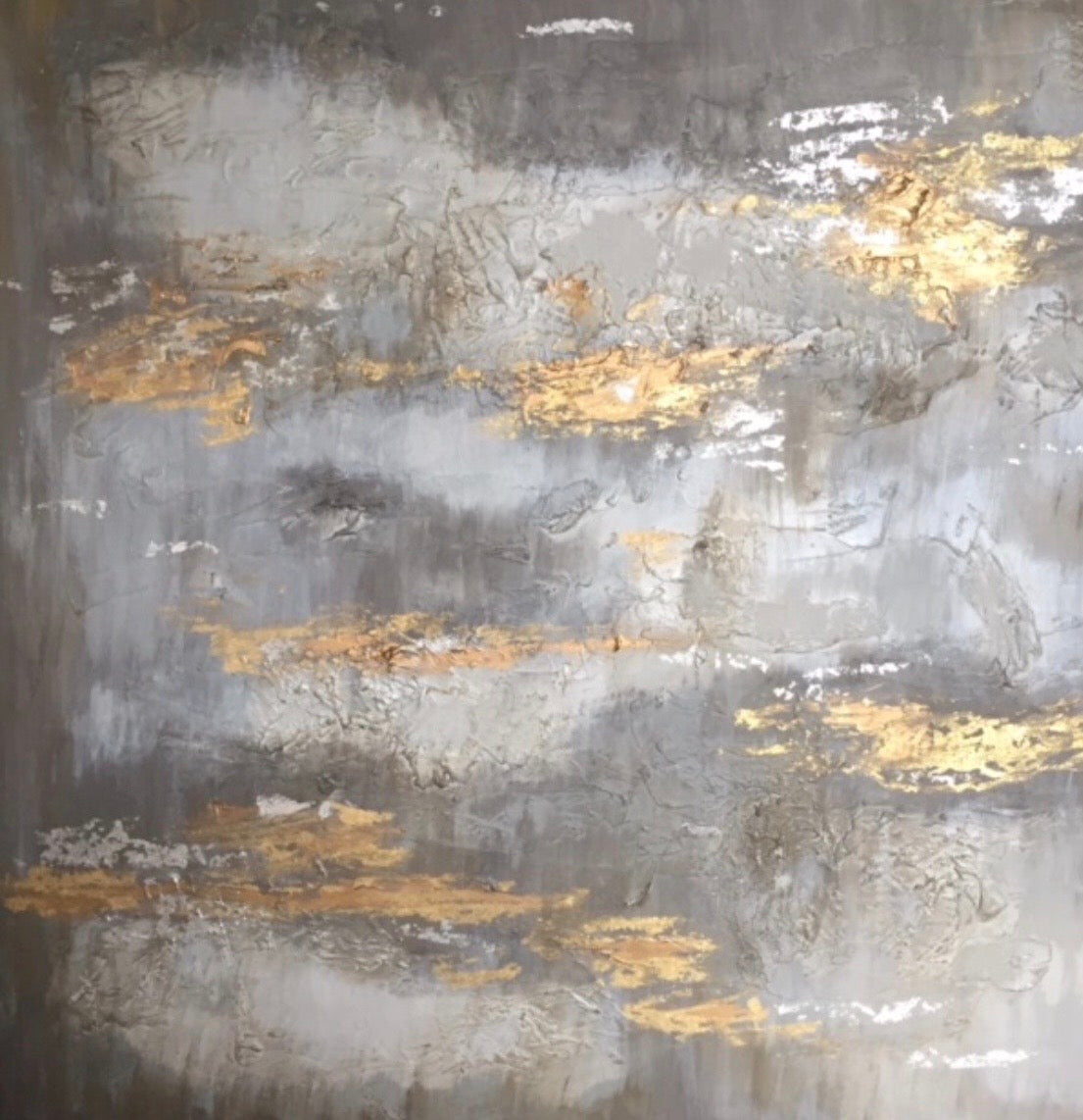 Metallic Storm Abstract Painting