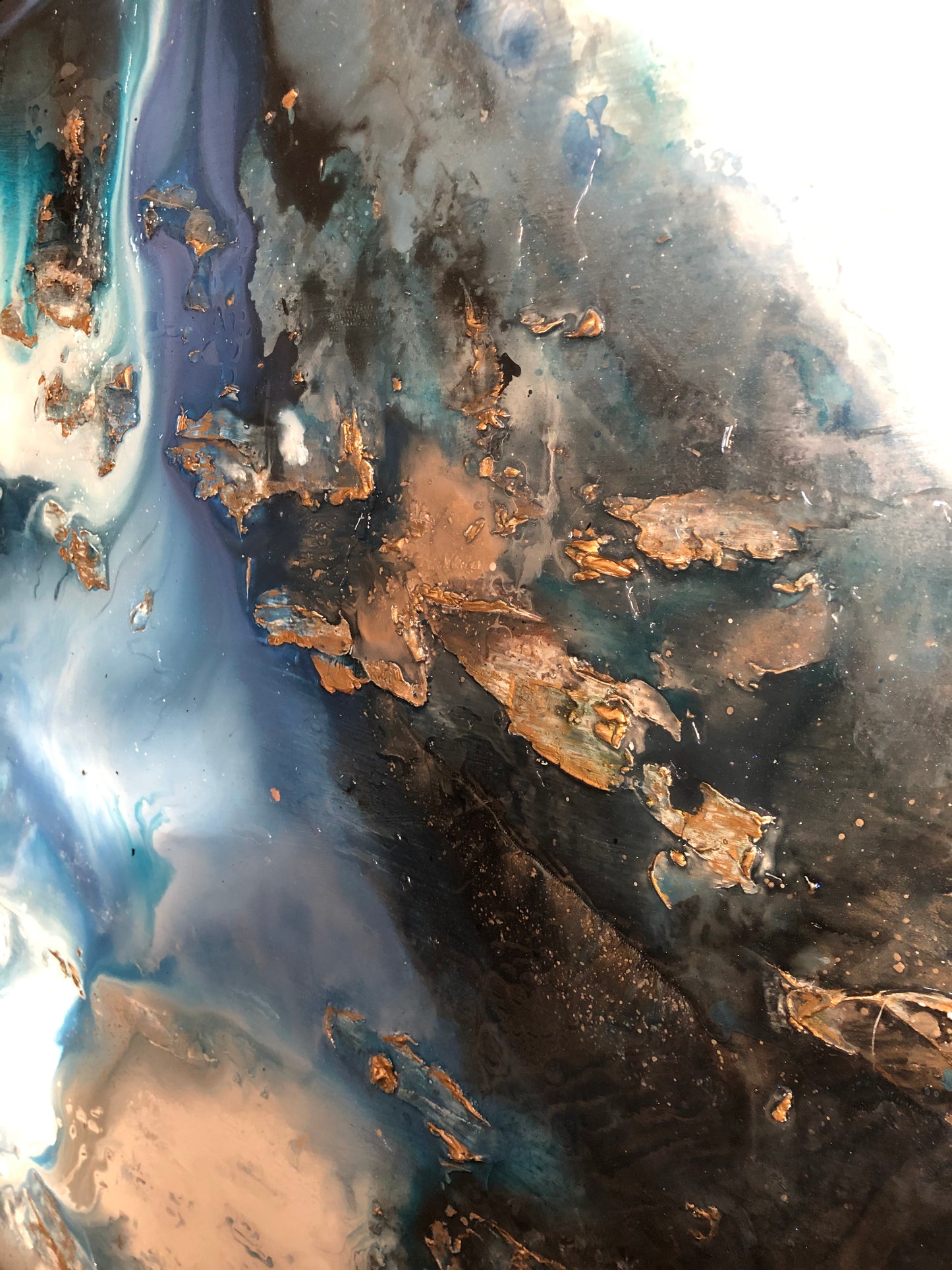 Textured and layered luxurious painting by Sheri Lerat